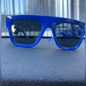 Bold Blue Sunglasses